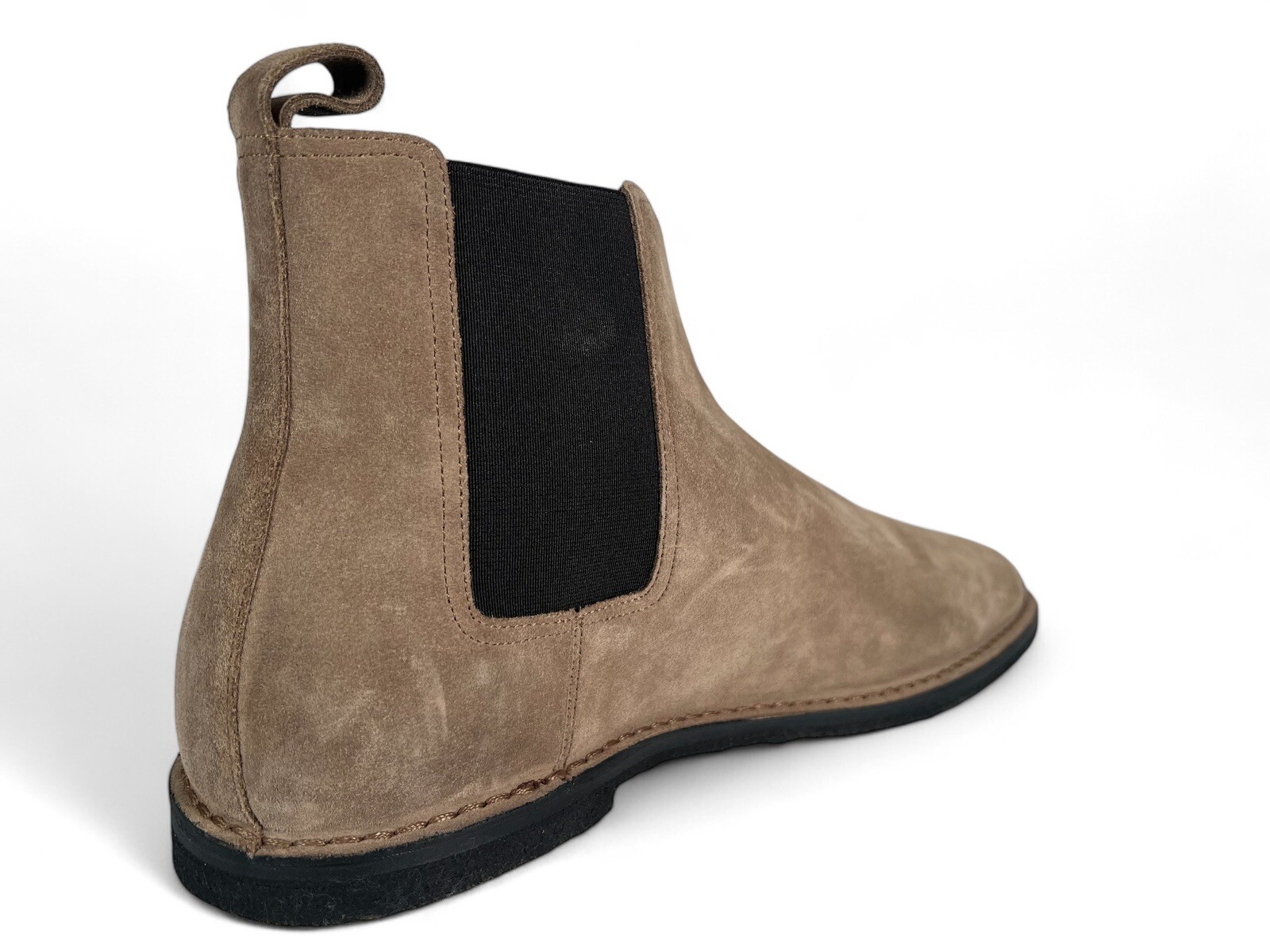 Stivali Chelsea Saint Laurent in camoscio kaki $845 taglia US 13 Made in Italy