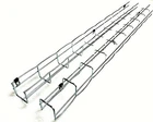 Electro Zinc Plated Wire Mesh Cable Tray, 2"W x 2"D x 39"L  2 PCS ! NEW!~