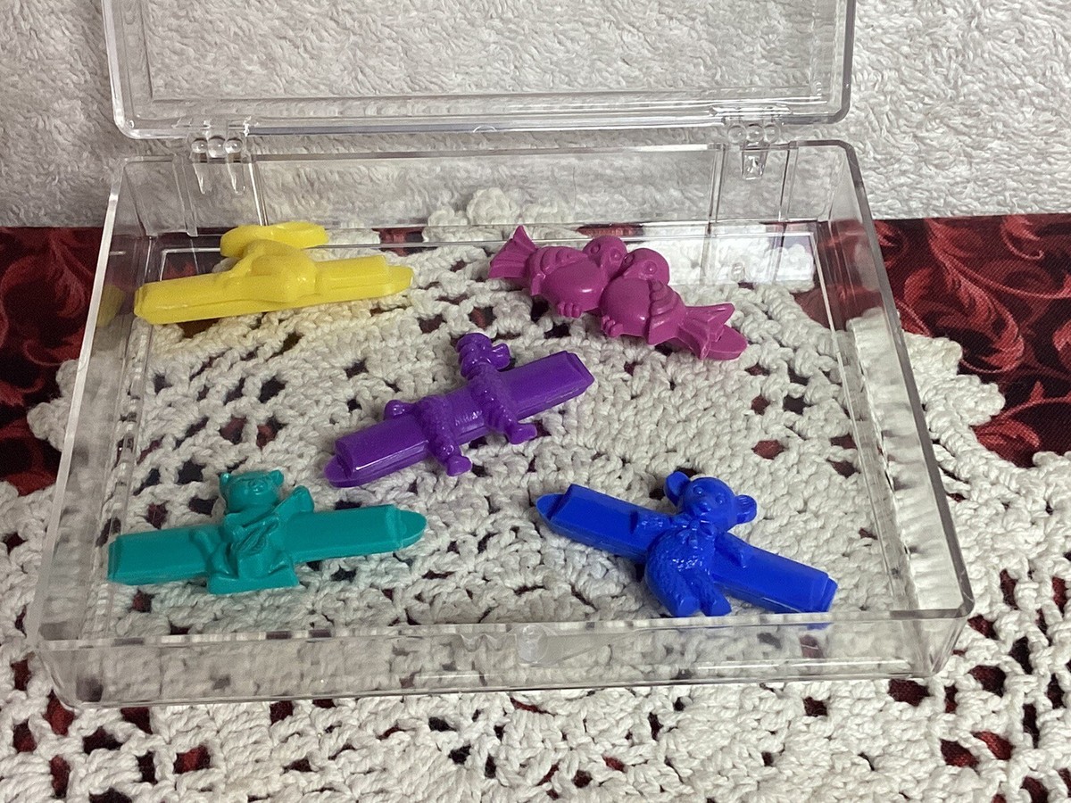 VTG Goody USA Plastic Retro Snap Tight Animal Barrettes-Lot Of 5