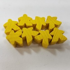 Replacement Meeples Figures Set Yellow Carcassonne Original Base Board Game