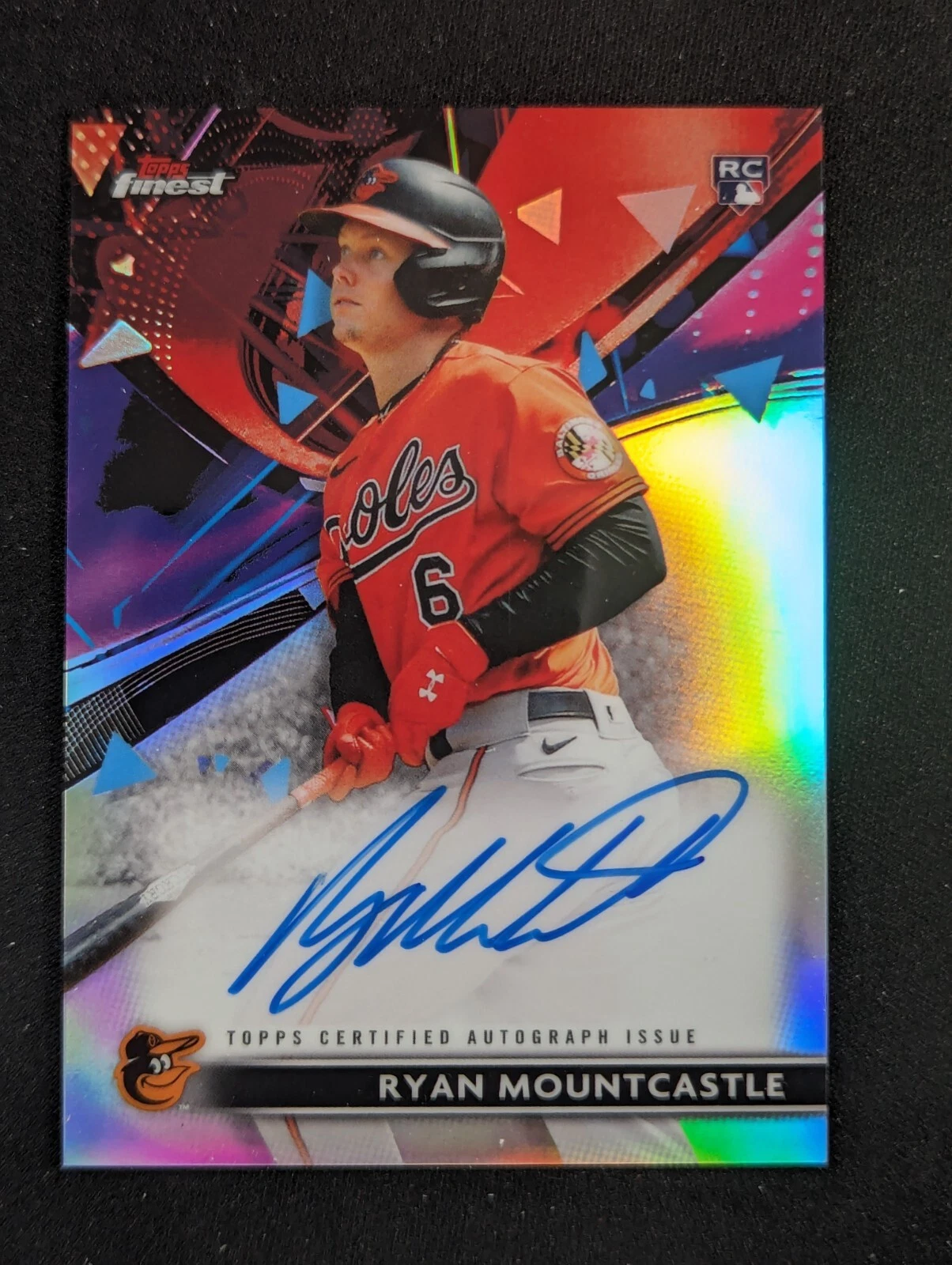 2021 Topps Finest Ryan Mountcastle Finest Autograph Orioles RC Rookie #FA-RM