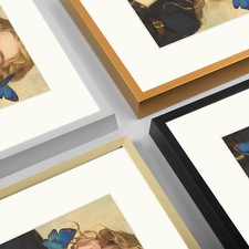 3 Pack Aluminum Metal Pictures Photo Frame with Mat Wall Mounting