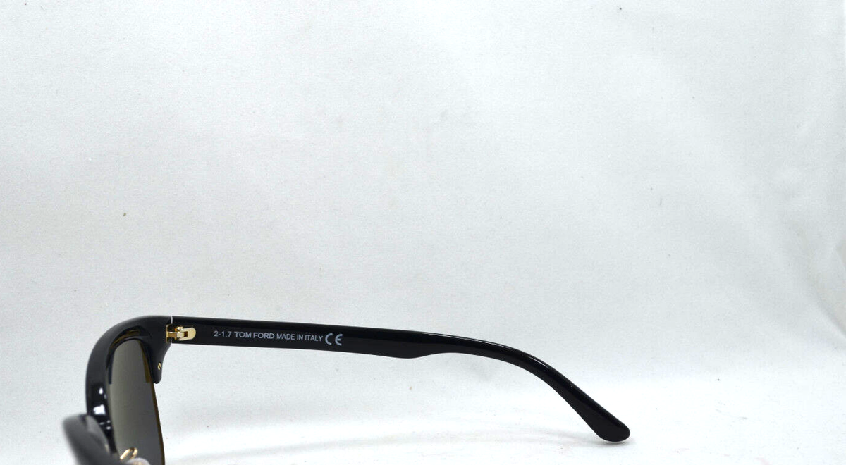 TOM FORD FANY TF368 01Z Black Metal Rectangle Sunglasses Italy Designer Tom Ford FANY TF 368 01A shiny black/Gold Smoke Sunglasses  main image 4