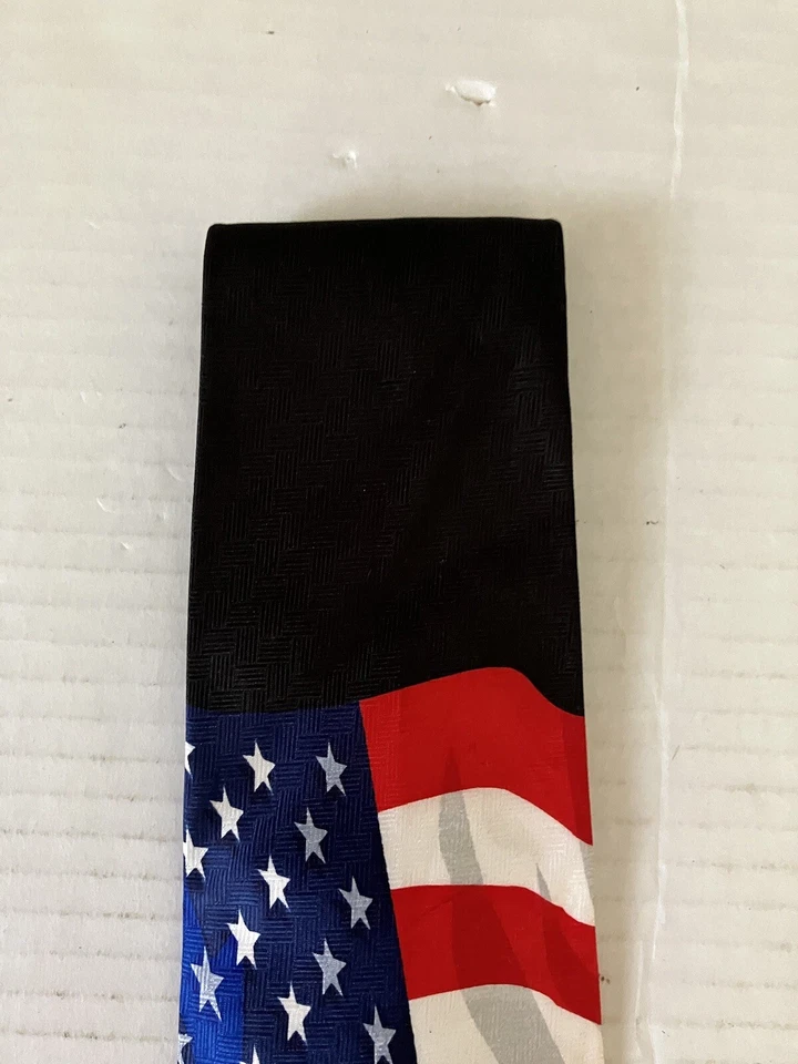 Corbata Looney Tunes Para Hombre Poliéster Taz Bandera Americana Ancha 57" Foto 4 de 4