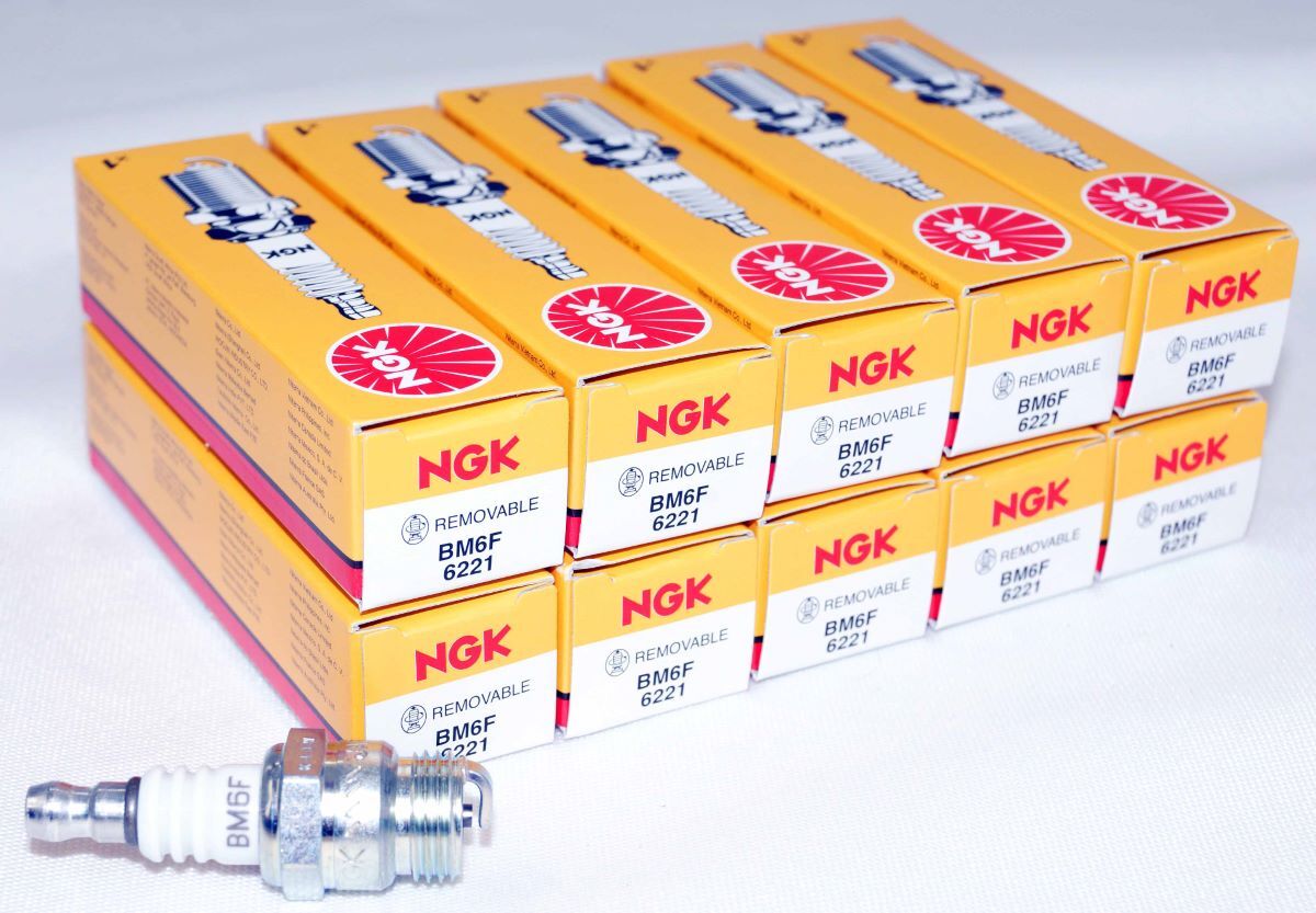 10 Pack Genuine NGK BM6F 6221 Nickel Spark Plug for Chain Saws Tanaka Outboards