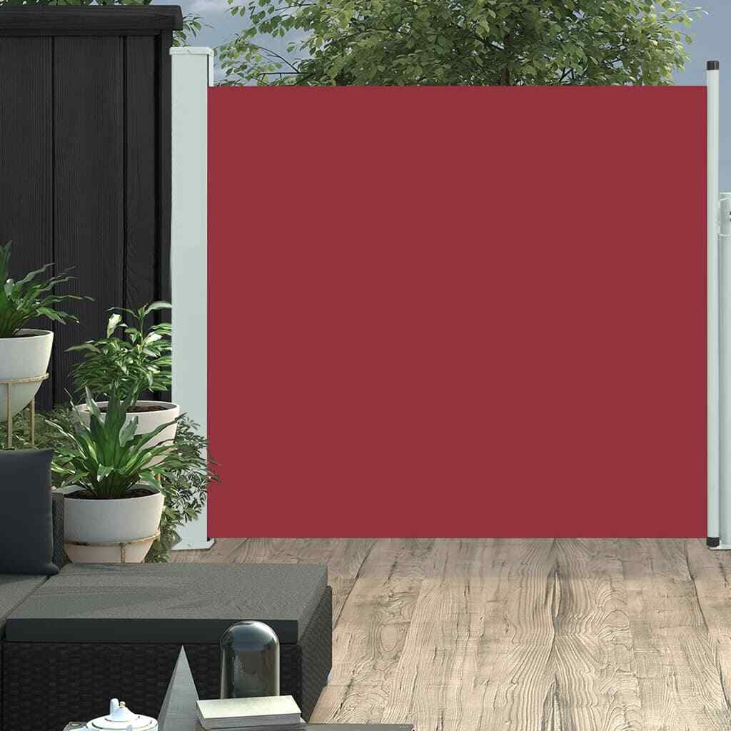 Tenda Laterale Retrattile Per Patio 170x300 Cm Rosso