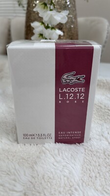 LACOSTE L. 12. 12 ROSE EDT INTENSE 100ML  SPRAY (SEALED)