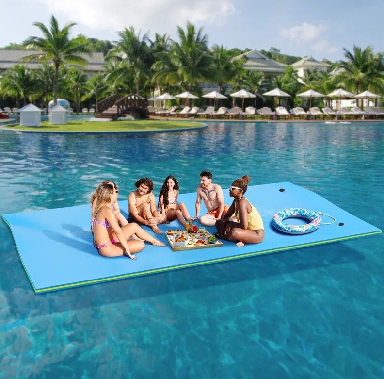 18ft Outdoor Beach Lake Pool Heavy Duty Foam Floating Oasis Water Mat