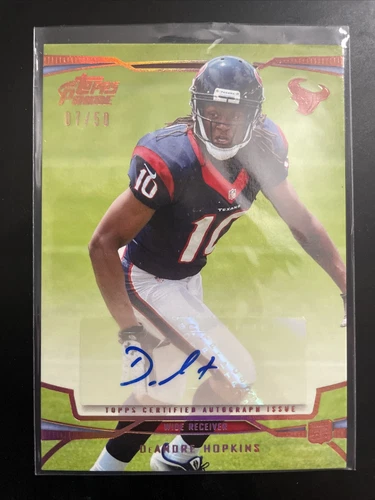 DeAndre Hopkins 2013 Topps Prime Gold Rookie Card Auto RC 07/50 #114 Cardinals