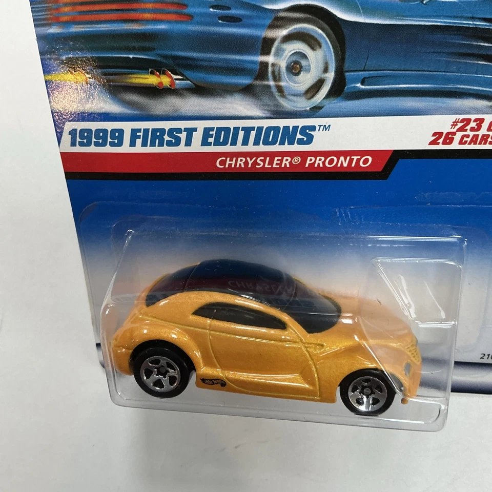 Chrysler Pronto 1999 primeras ediciones Hot Wheels amarillo con cromo 5 radios Foto 2 de 3