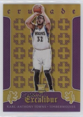 2015 Panini Excalibur Crusade Purple 24/60 Karl-Anthony Towns #19 Rookie RC 06mc