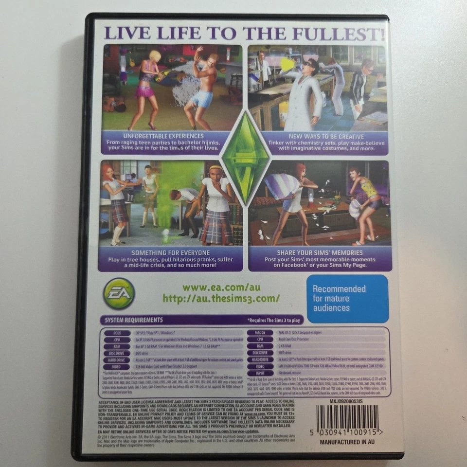 The Sims 3 Generations Expansion Pack 2011 PC MAC Game Free Postage - Image 2 of 4