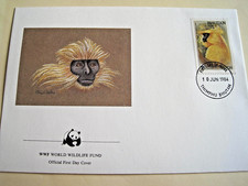 Bhutan 1984 50ch Golden Langur stamp on WWF FD cover.... 18-2