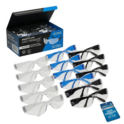 12 Stück klare Schutzbrille Anti-Beschlag & Anti-Kratzer Augenschutz Arbeitsbrille UK
