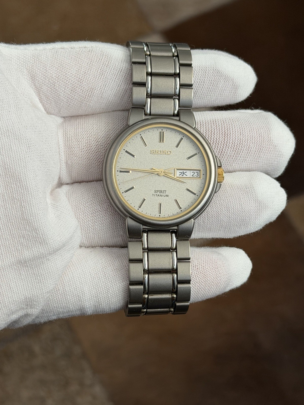 Rare Vintage Seiko Spirit Titanium Men’s Quartz Watch 7N93-7020 JDM 1990s