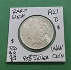 1921 D Morgan Silver Dollar FLASHY BU Gem TRUE BEAUTY Higher Grade Silver Coin
