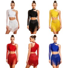Women Costume Skirt Dancewear Themed Party Sets Single Long Sleeve Outfits Rave