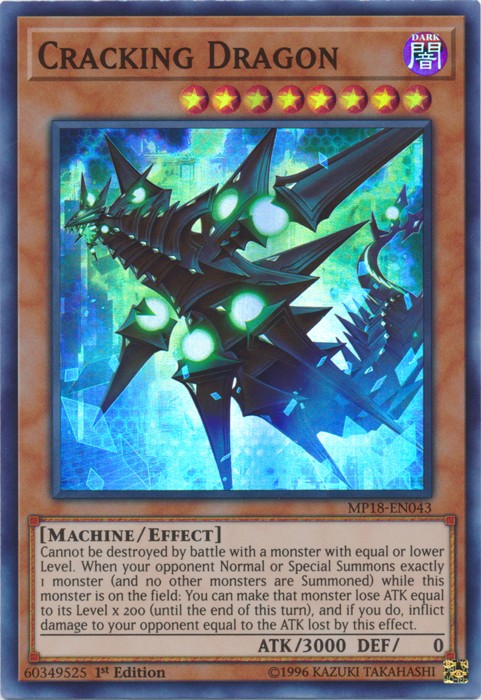 Cracking Dragon - MP18-EN043 - Super Rare - 1st Edition Damaged