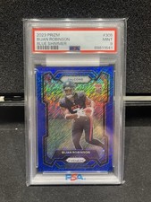 Bijan Robinson 2023 Panini Prizm - Rookies #305 Blue Shimmer /25 PSA 9 RC
