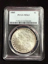 1885 MORGAN DOLLAR PCGS MS63 088