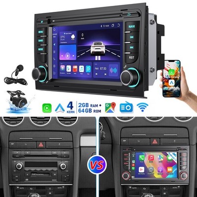 Android15 Autoradio GPS Navi WIFI BT 2+64G KAM für Audi A4 8E 8H B6 B7 2000-2009