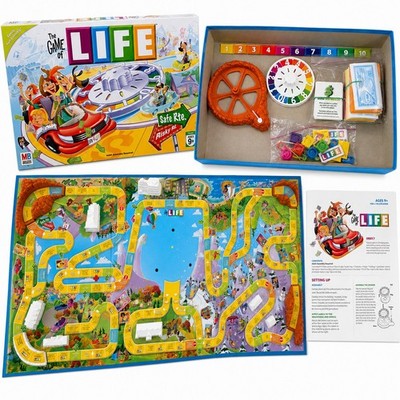 Vtg Milton Bradley The Game of LIFE Board Game Safe Route Risky Road Incomplete 