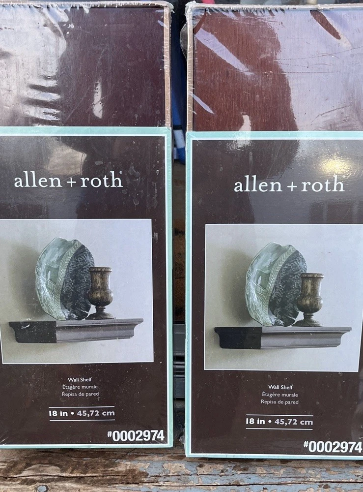 Étagère Murale Flottante Allen+roth – Bois Blanc Ancien, 18 Pouces, 1 Plateau