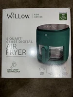 ✅ Willow Kitchen 5 Quart Digital Glass Air Fryer Touch Screen White