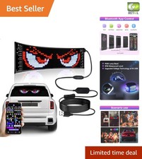 LED Car Sign - Customizable Waterproof Display with Bluetooth Control 15" x 4"