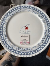 Cath Kidston Christmas Polar Bear Plate Beautiful Plate In Blue & White BNIP