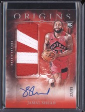 Jamal Shead 2024-25 Panini Origins RJA-JSR Rookie Jersey Auto Red RC 32/99