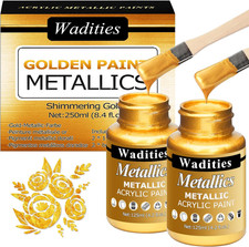 Acrylic Paint Metallic Gold 250Ml Gold Leaf Paint for Art Painting