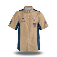 F-100 Ford Vintage Old Style Button Shirt Mechanic Work Style Lightweight Fabric