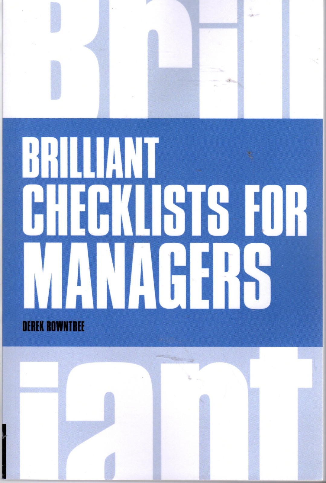 Brilliant Checklists for Managers - Derek Rowntree - Pearson - Good - Paperback