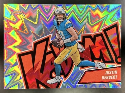 2023 Panini Absolute Justin Herbert Kaboom Horizontal SSP #2 Chargers