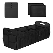 Femuar Large Capacity Trunk Organizer Waterproof Non-Slip Foldable Black