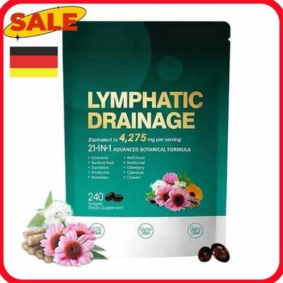 Lymphatic Drainage Supplements, 240 Softgels, 4275mg Lymph System Support New&