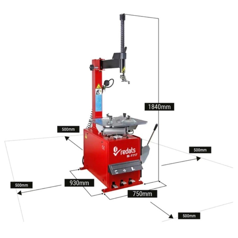 Kompakter Reifenarbeitsplatz 2 in1 | Montiermaschine 230V + Wuchtmaschine REDATS
