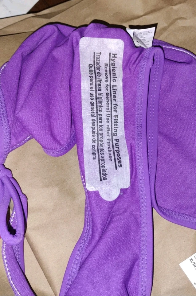 Pantalones de natación de bikini morados OP talla XL (15-17) con cordón lateral Foto 4 de 4