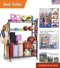 Sports Equipment Garage Organizer,Garage Ball Storage for Sports Gear and Toy...