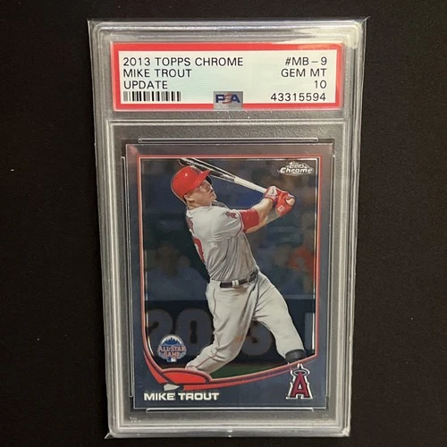 2013 Topps Chrome Update #MB-9 Mike Trout PSA 10 GEM MINT Los Angeles Angels MVP