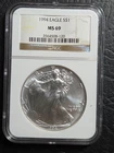 Beautiful 1994  $1.00 American Eagle Silver Dollar  NGC Graded MS 69