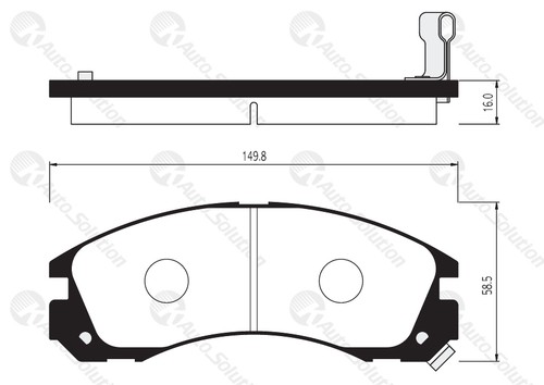 Brake Pads DB1223KD + DB1249KD Fits Mitsubishi Chariot 2.0 N43W, (1995 - 1997) - Picture 2 of 3