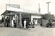 VERANO SERVICE UNION 76 STANDARD OIL ROCKET GAS STATION  5X7 REPRINT