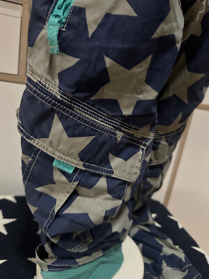  °coole Mini Boden Thermo Cargo Hose 10 J. / 140  blau silber Sterne verstellb. 