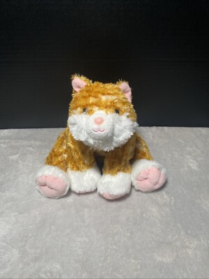 Aurora Orange Tabby Cat Plush Floppy Stripe Kitten White Paws 2005 Toy Pet Lovey