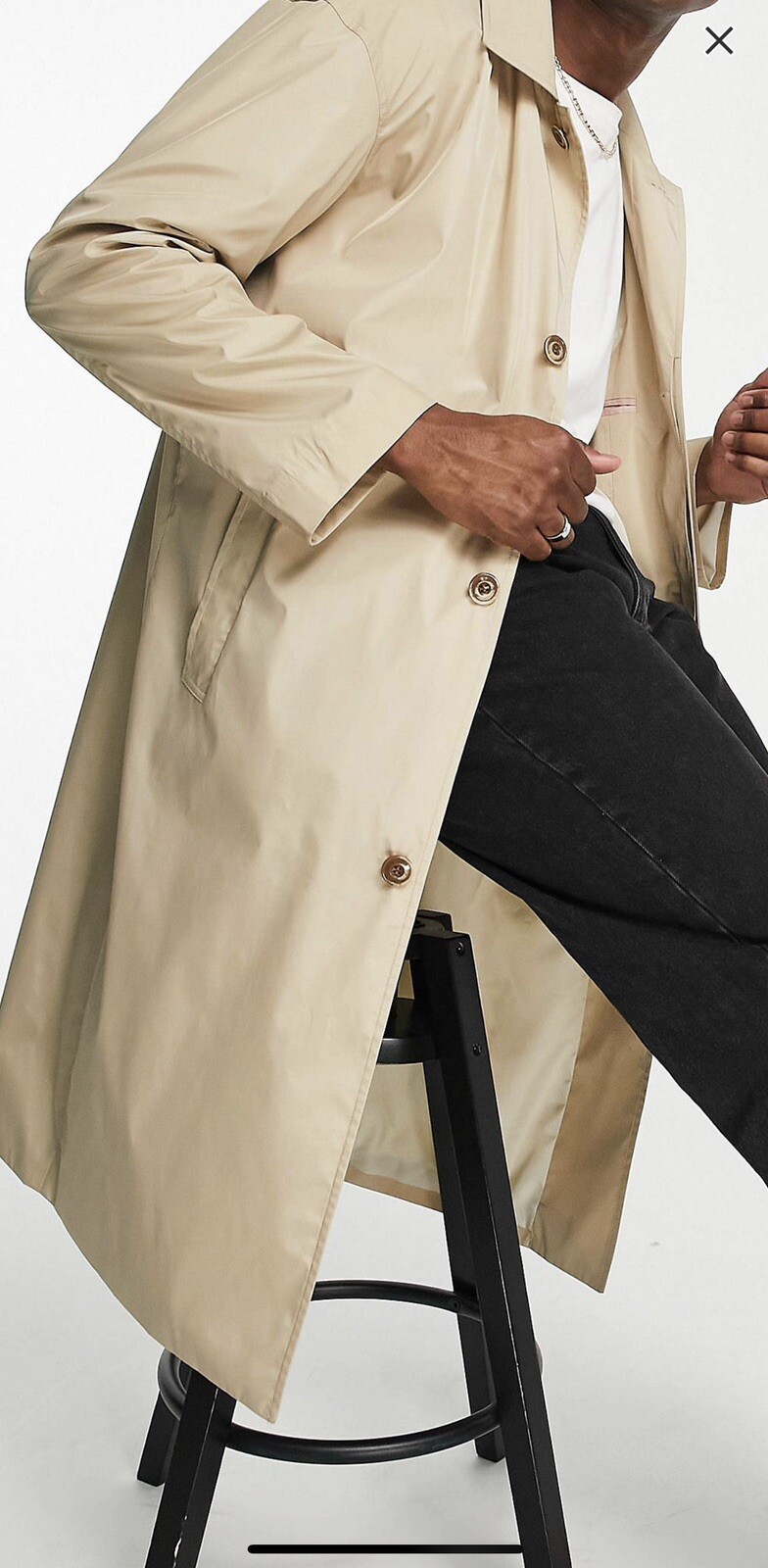 Longline Mac in Stone - Gianni Feraud - Brand New - Large - RRP £320
