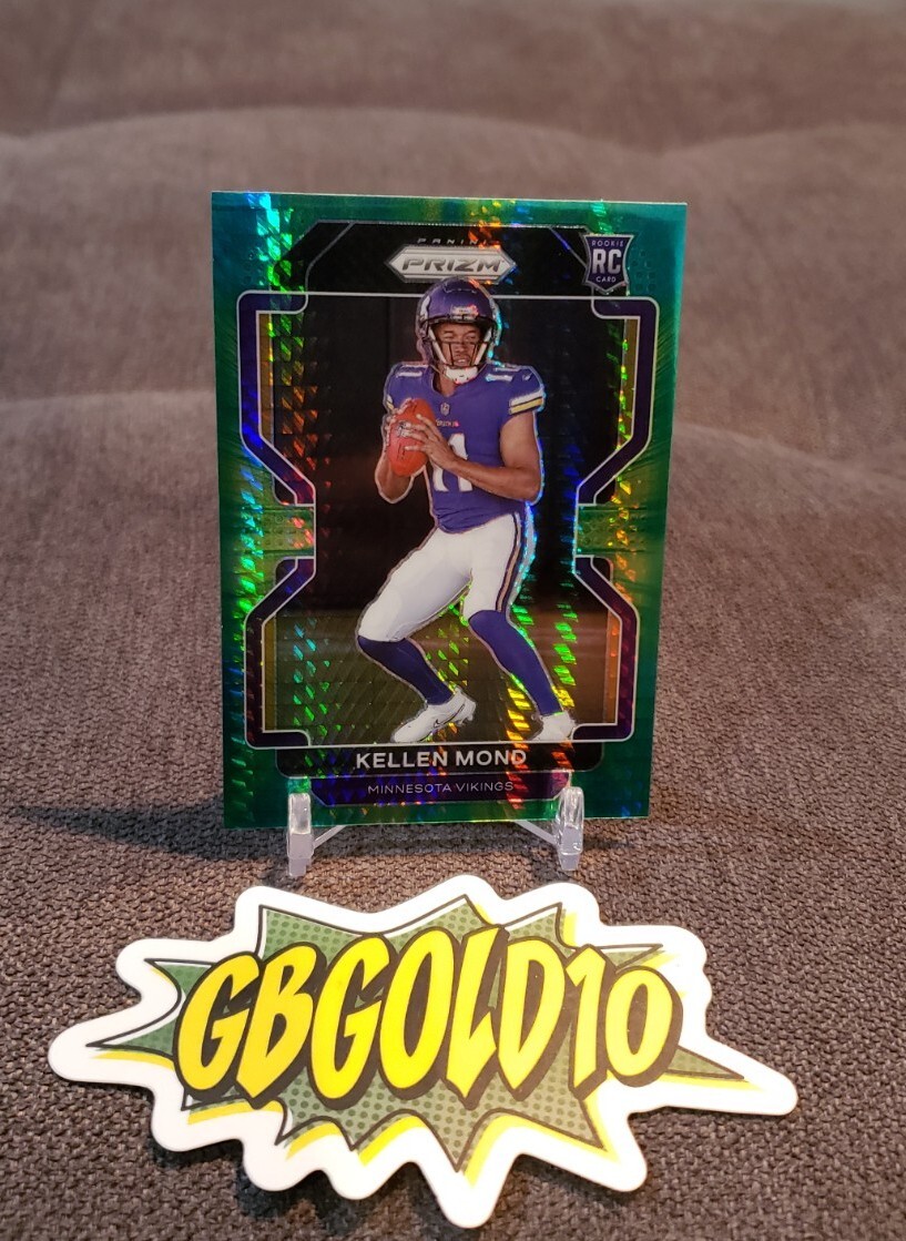 2021 Prizm NFL #351 KELLEN MOND Rookie Green Hyper Refractor /175 Vikings RC