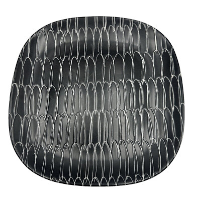 Calvin Klein Khaki Collection Salad Plate HTF Graffiti Charcoal ...