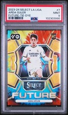 2023-24 Select La Liga #7 Arda Guler - Future Tie-Dye /49 RC PSA 9